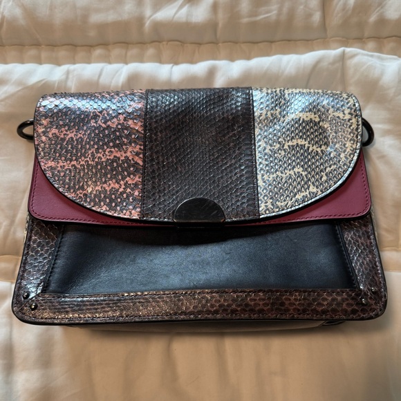 Pink Coach Snakeskin and Leather Crossbody - Picture 1 of 7